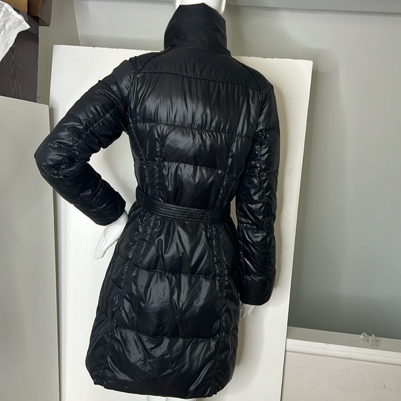 add Down Sz 6 Puffer Zip Belted Black Coat - Picture 3 of 16